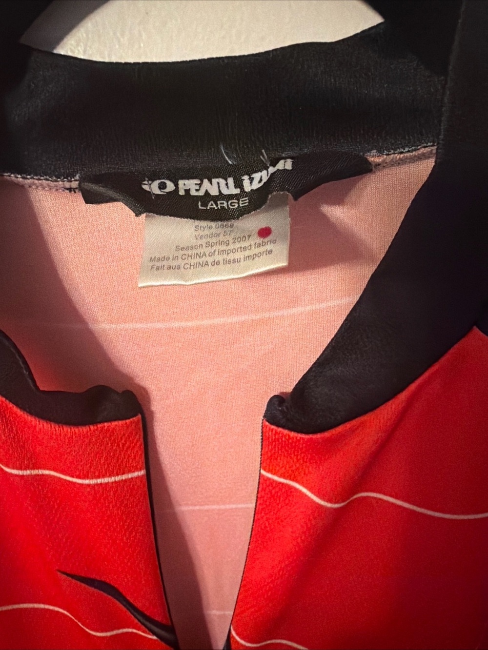 Pearl Izumi Red Flaming Black Widow Short Sleeve Cycling Top, Size Large - Picture 2 of 4